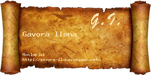 Gavora Ilona névjegykártya